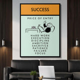 Success canvas wall art