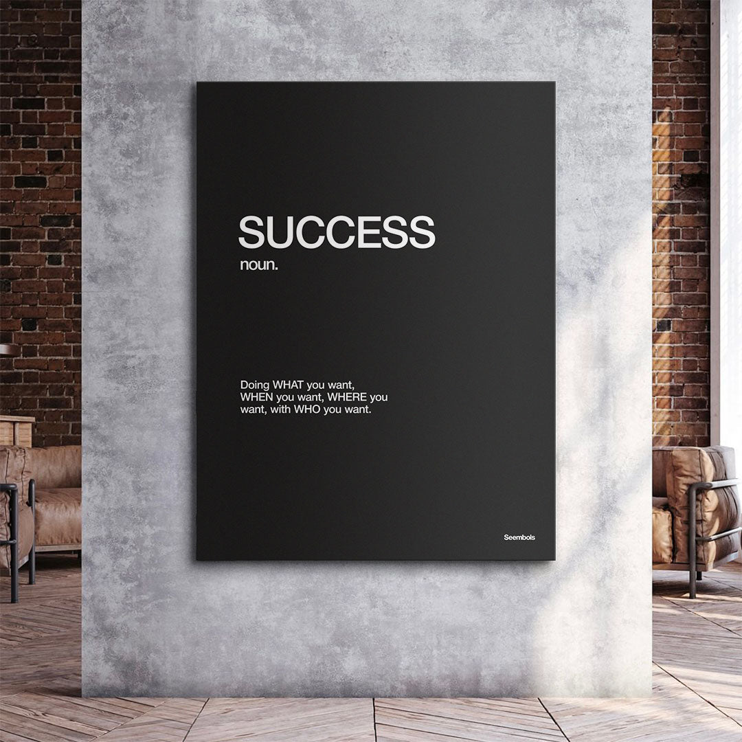 Success Definition canvas wall art
