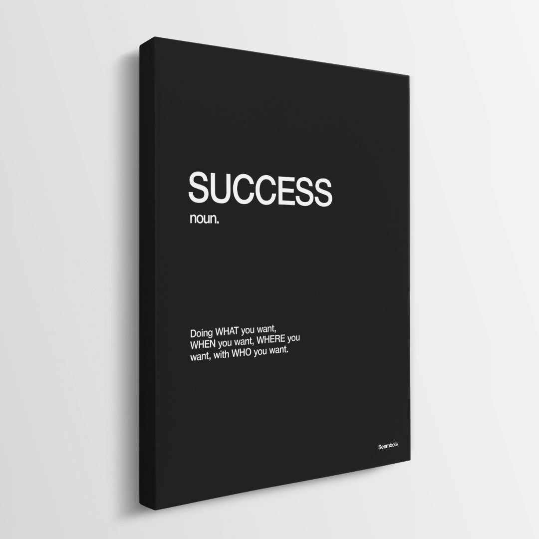 Success Definition canvas wall art