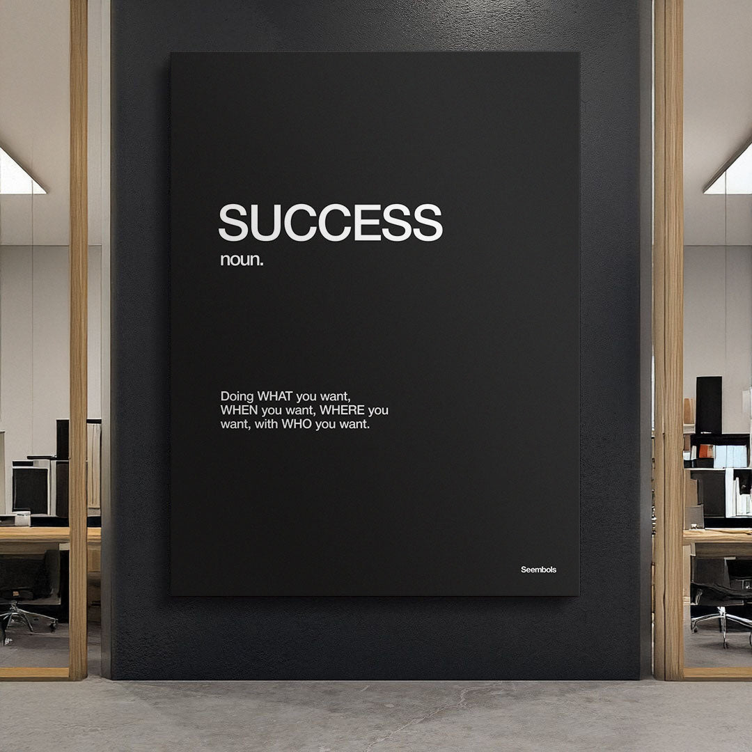 Success Definition canvas wall art