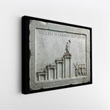 Side view of the Success Is Earned Not Given marble canvas showing the black gallery-wrapped edge