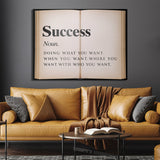 Success Open Book canvas wall art