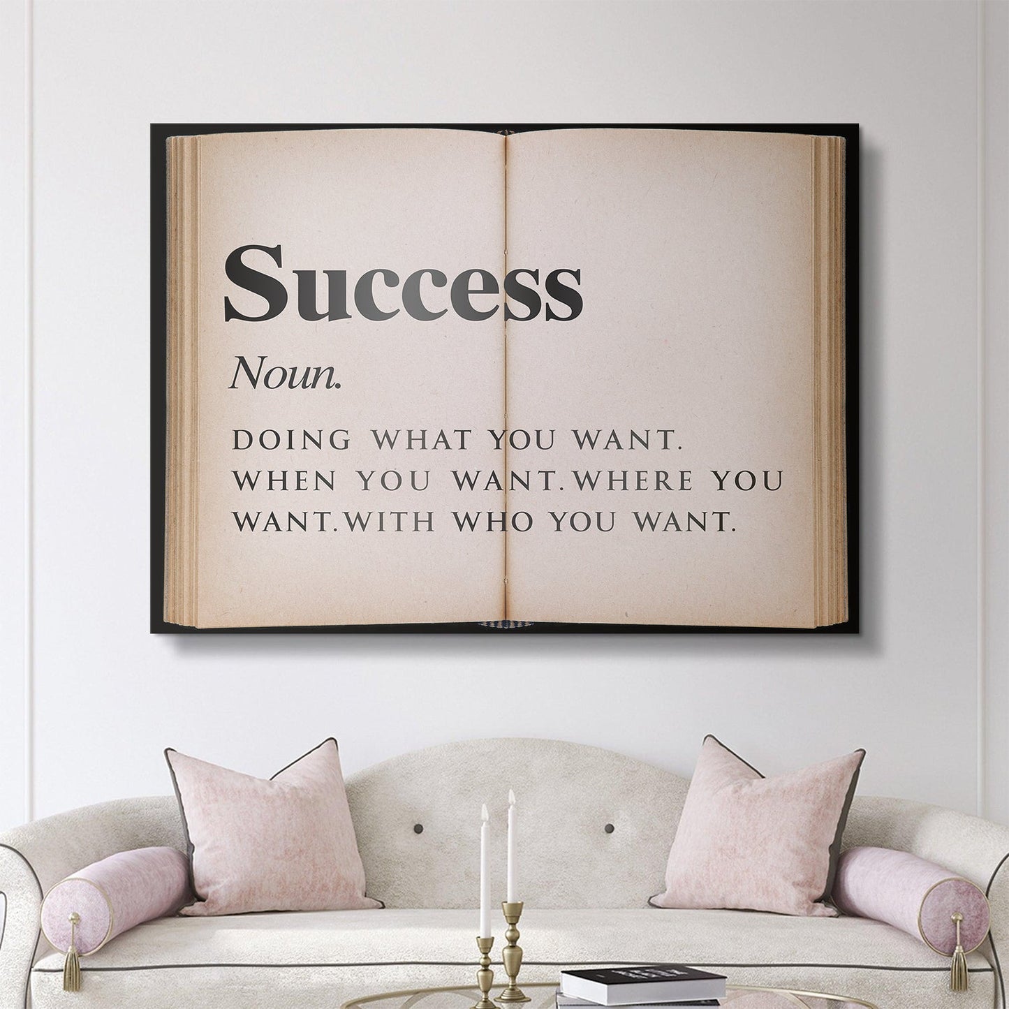 Success - Open Book canvas art