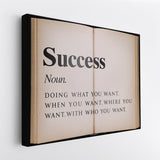 Success Open Book canvas wall art