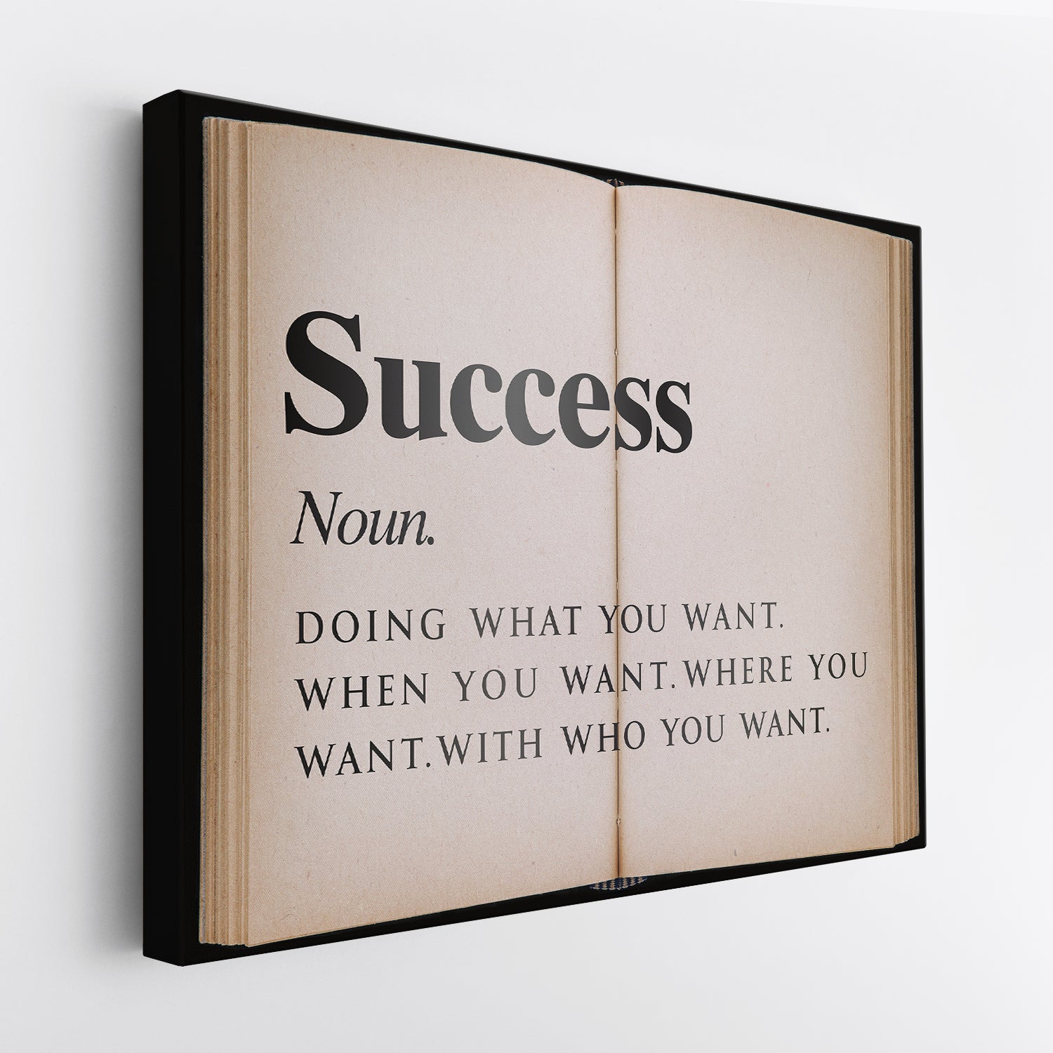 Success - Open Book canvas art