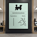 Success Railroad canvas wall art
