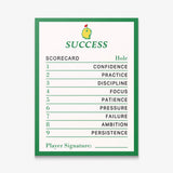 Success Scorecard golf canvas wall art print