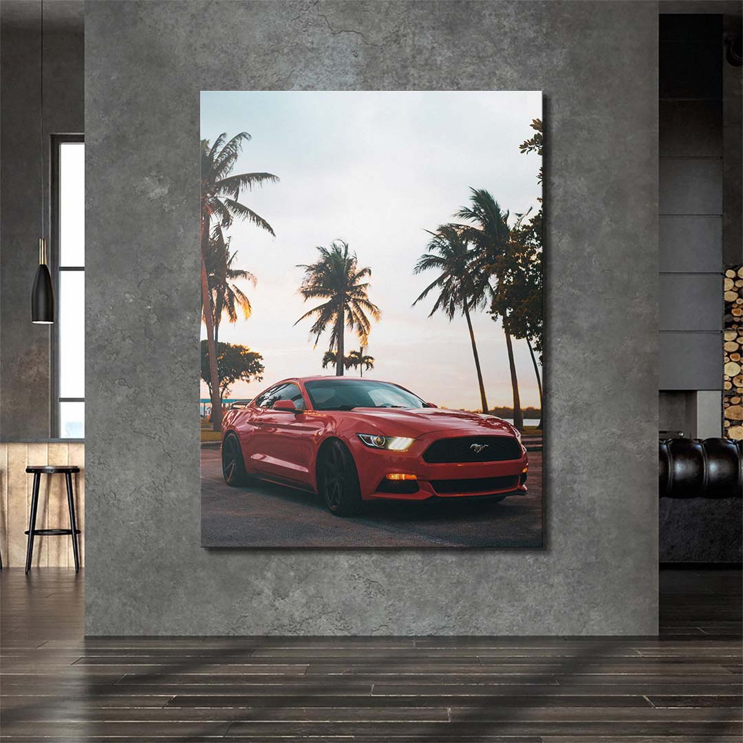 Sunset Mustang canvas art