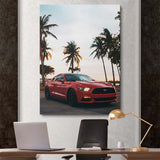 Sunset Mustang canvas wall art