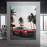 Sunset Mustang canvas wall art