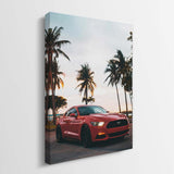 Sunset Mustang canvas wall art