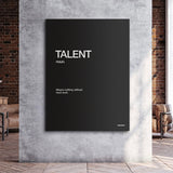 Talent Definition canvas wall art