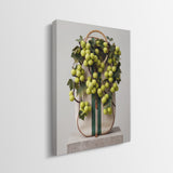 Side profile of the tennis bag gallery-wrapped canvas showing its depth