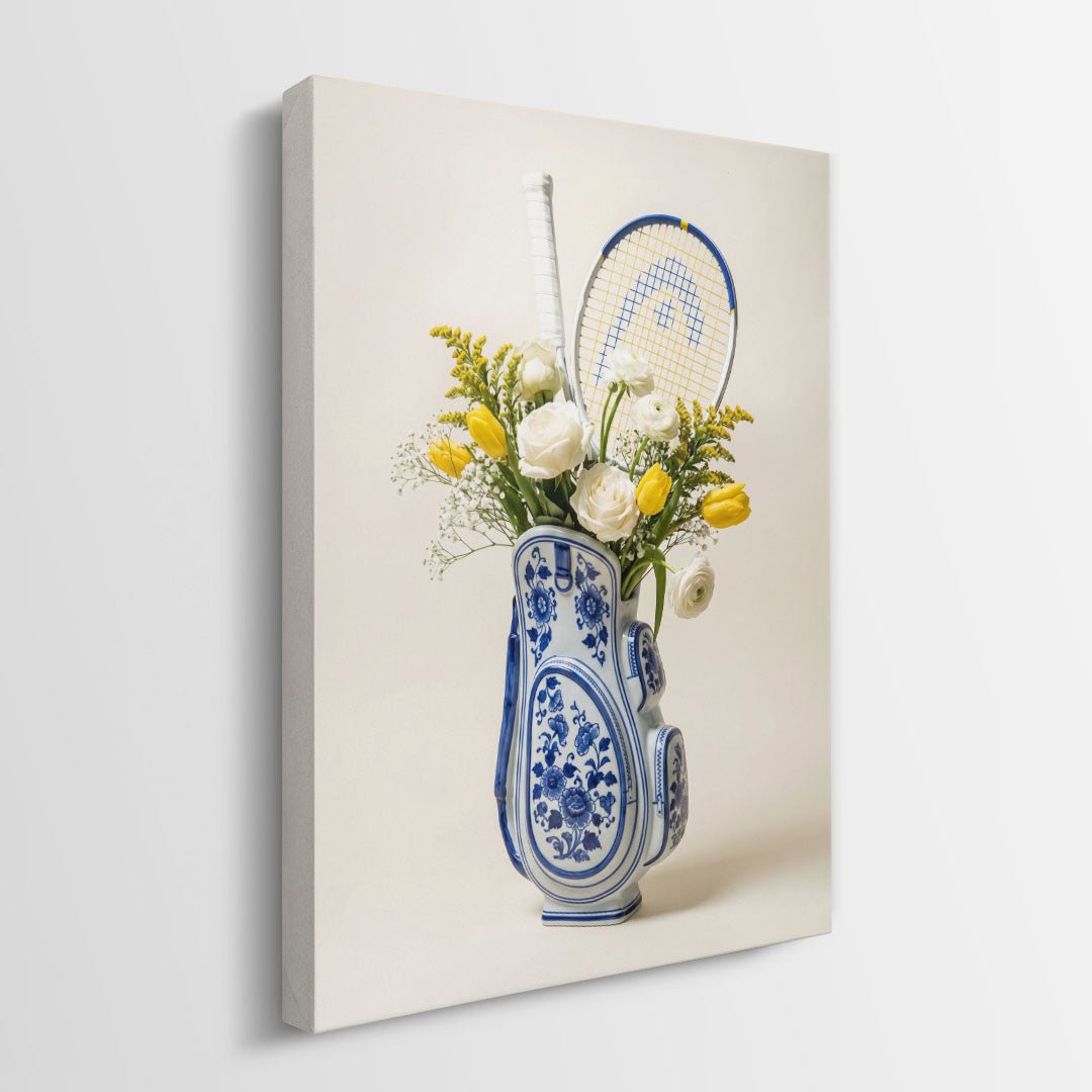 Tennis Vase canvas wall art