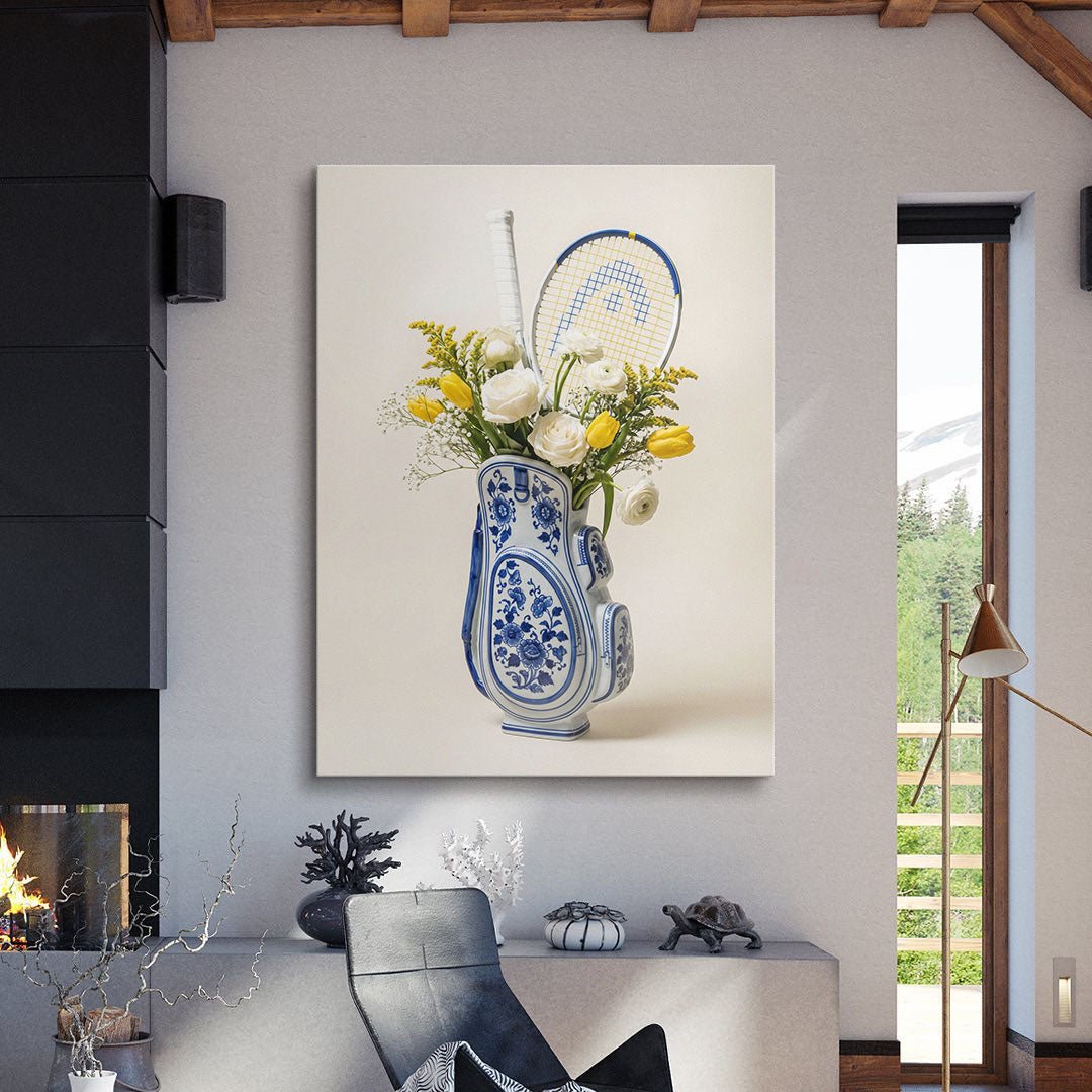 Tennis Vase canvas wall art