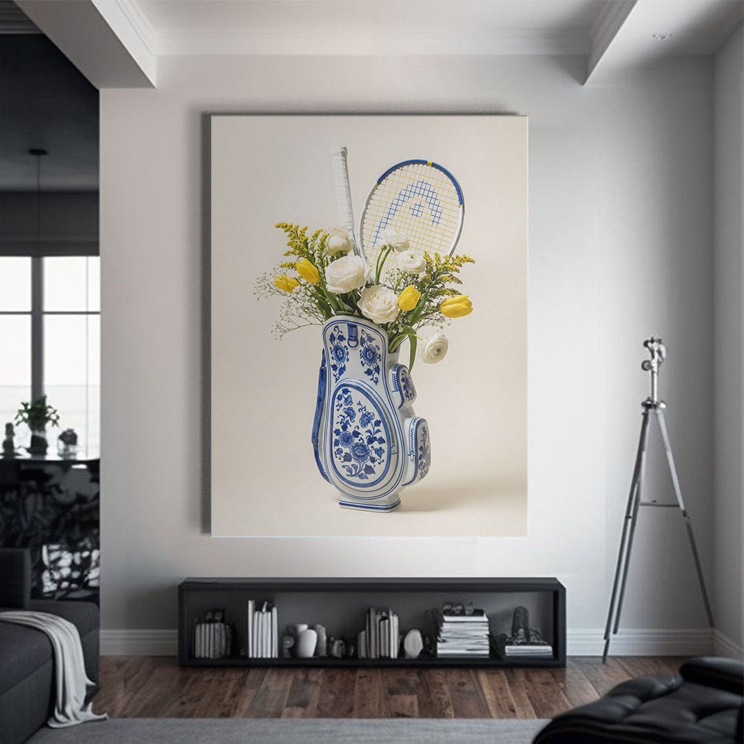 Tennis Vase canvas wall art