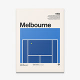 The Aussie Slam tennis wall art on a gallery-wrapped canvas