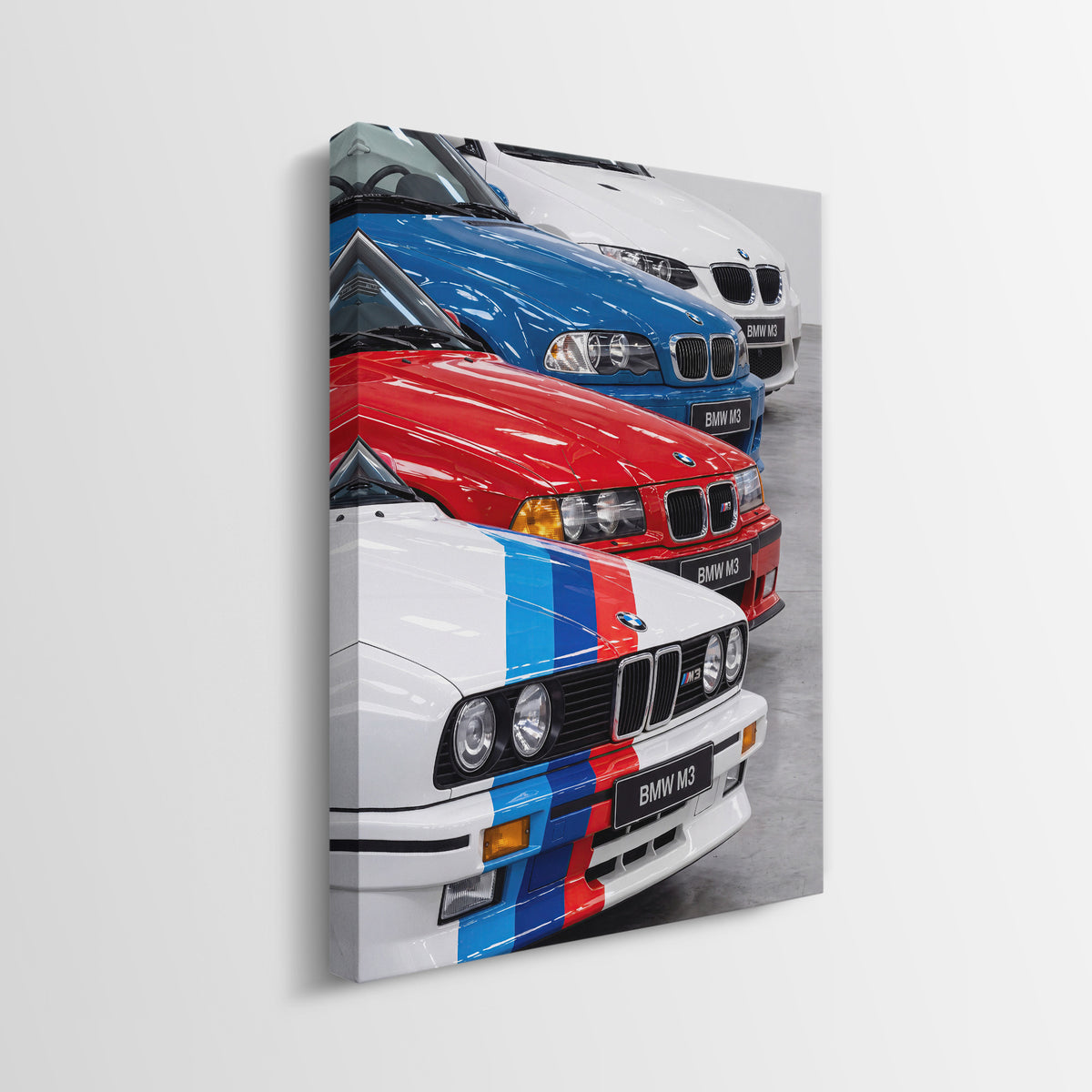 The Four coupe generation lineage canvas wall art side profile