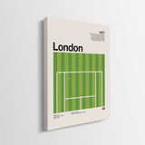 Side profile of the The London Slam tennis gallery-wrapped canvas edge