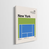 Side profile of the The New York Slam tennis gallery-wrapped canvas edge