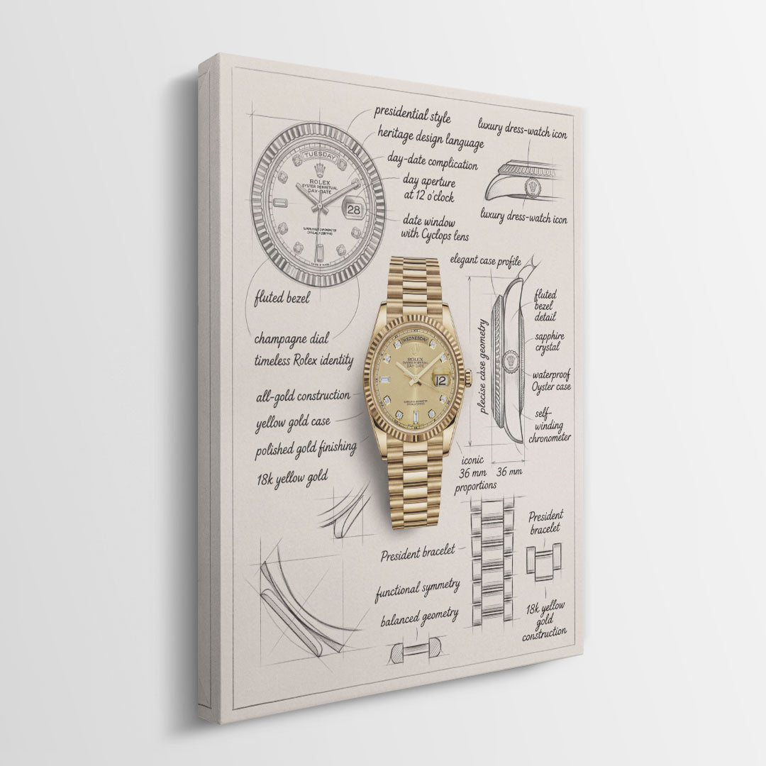 The President Design canvas wall art