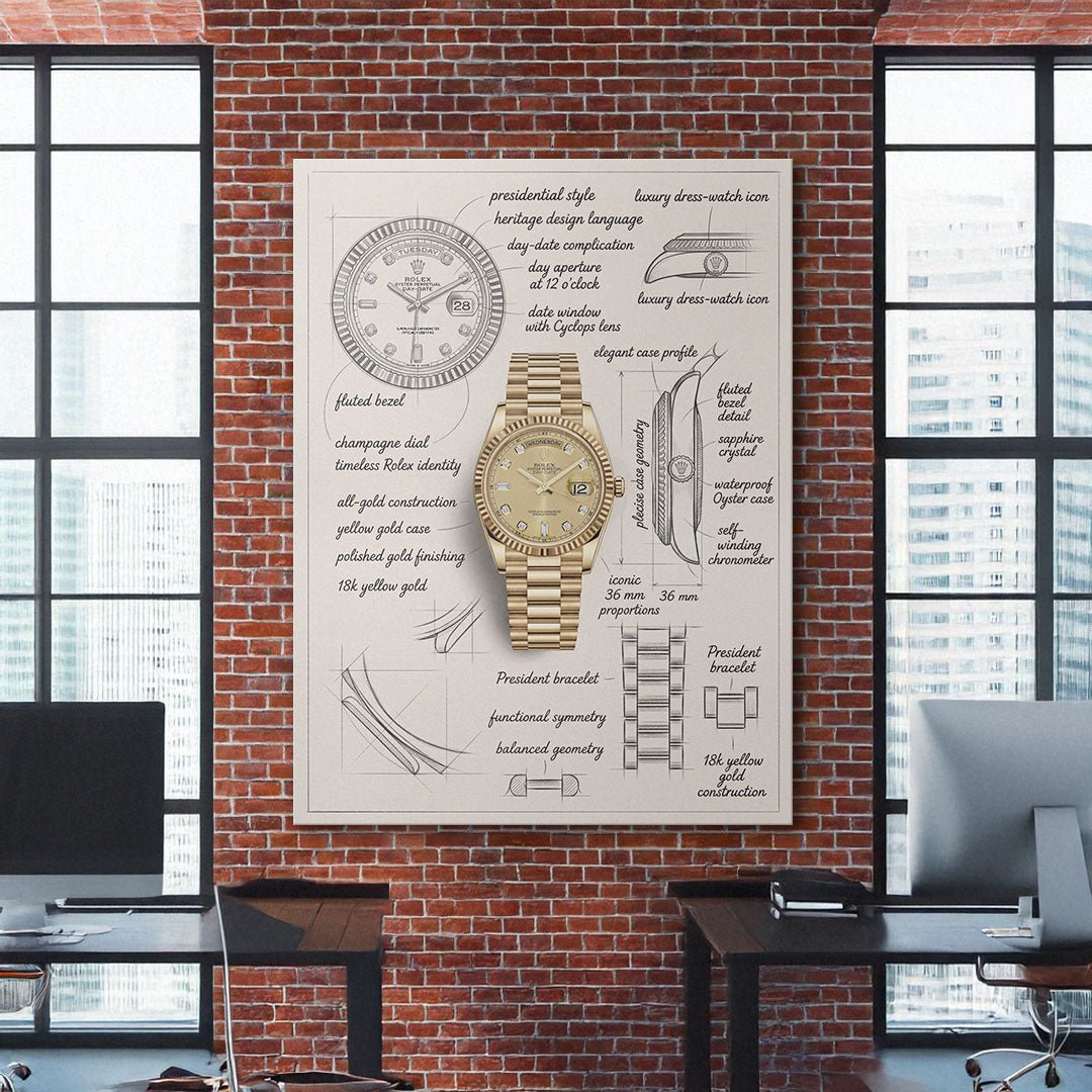 The President Design canvas wall art
