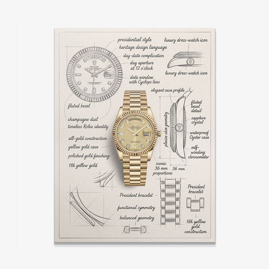 The President Design canvas wall art
