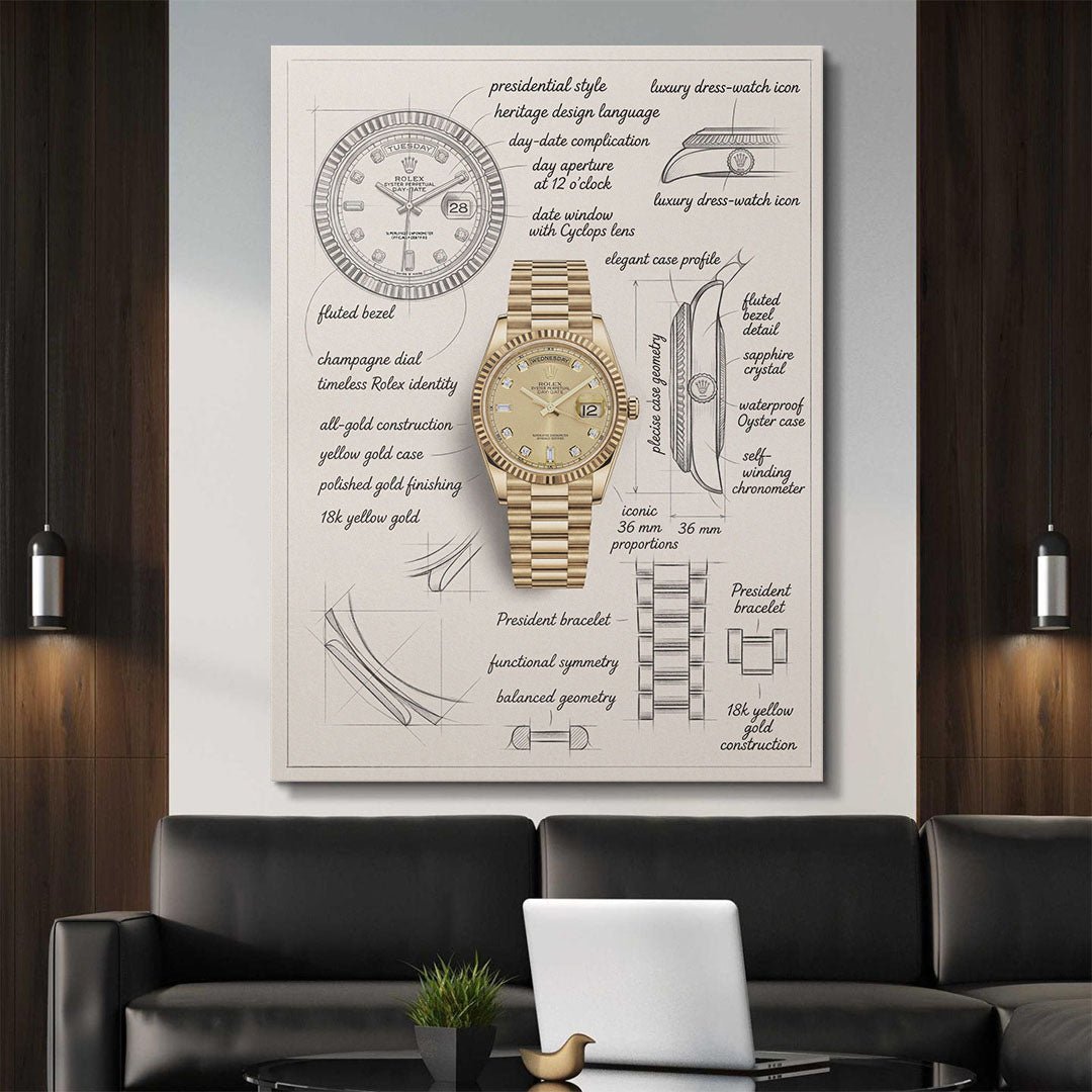 The President Design canvas wall art