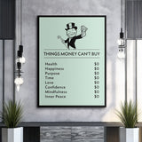 Things Money Can't Buy canvas wall art