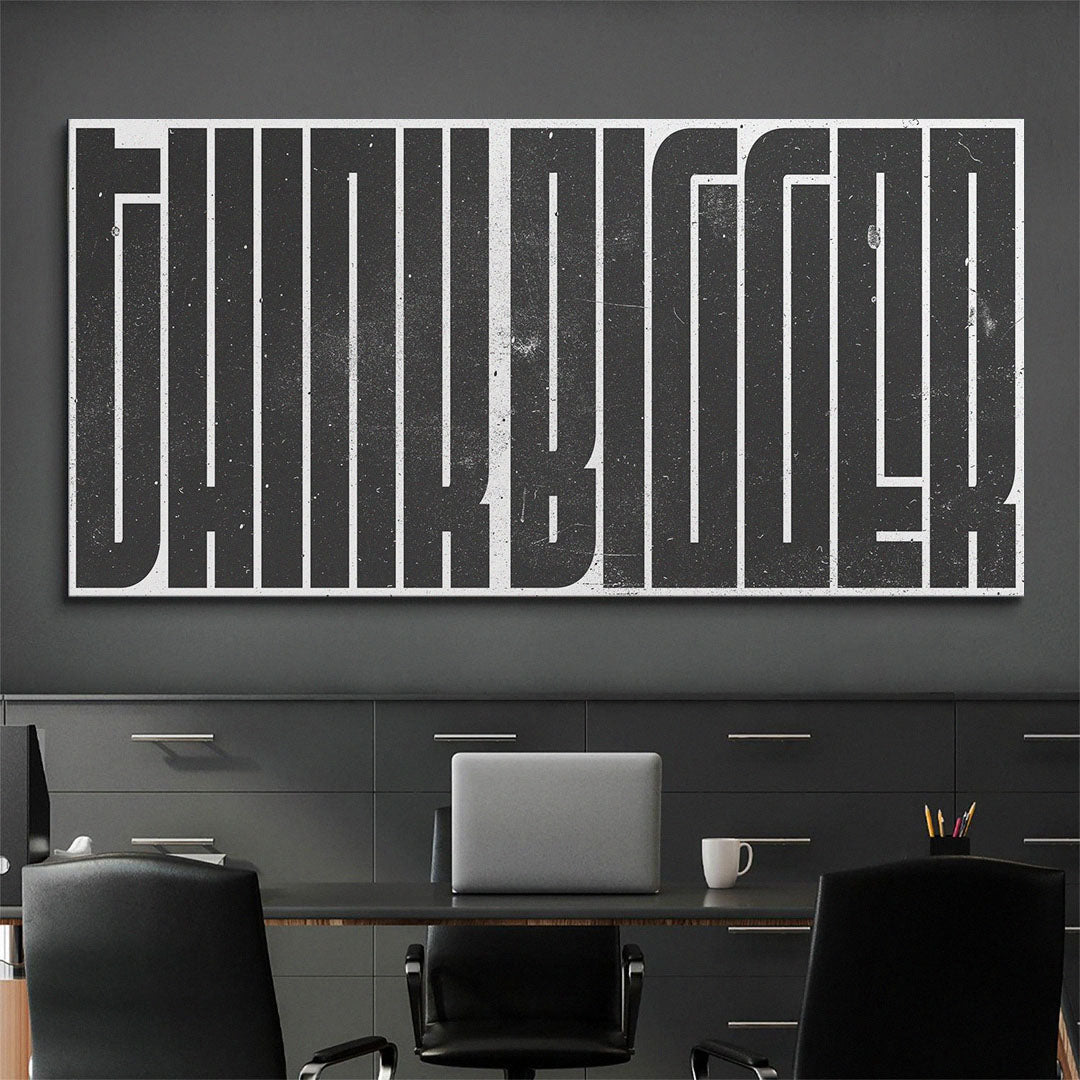 Think Bigger (Black Maze) canvas wall art