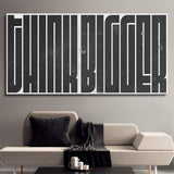 Think Bigger (Black Maze) canvas wall art