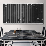 Think Bigger (Black Maze) canvas wall art