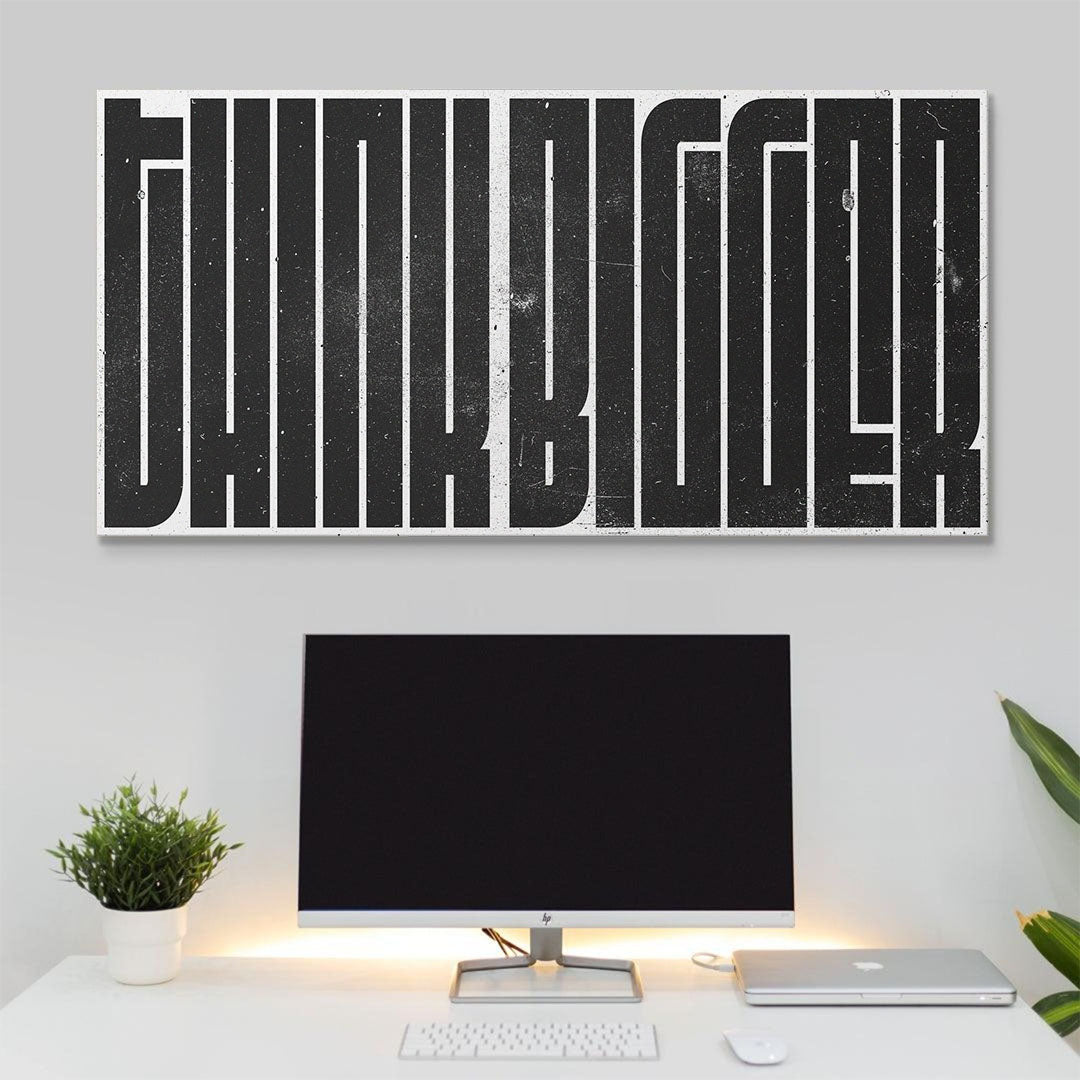 Think Bigger (Black Maze) canvas art