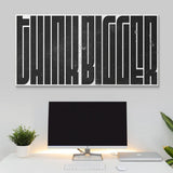 Think Bigger (Black Maze) canvas wall art