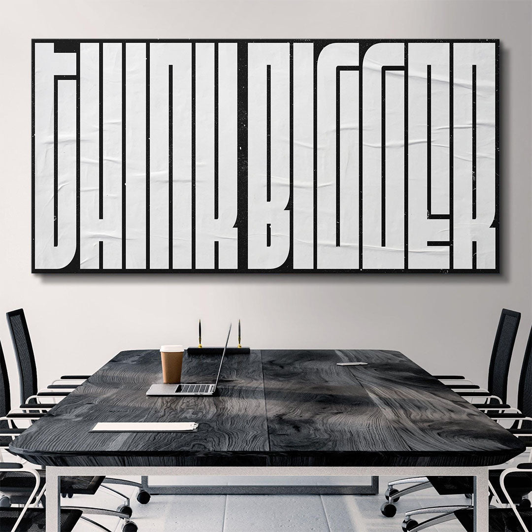 Think Bigger (White Maze) canvas art