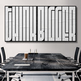 Think Bigger (White Maze) canvas wall art