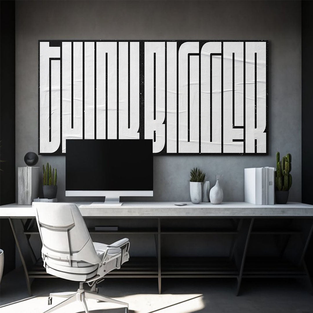 Think Bigger (White Maze) canvas art