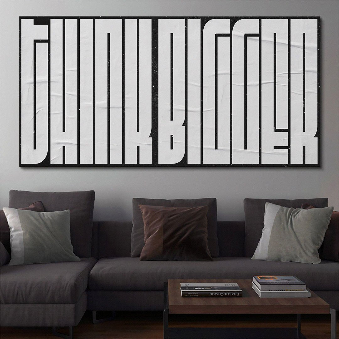 Think Bigger (White Maze) canvas art