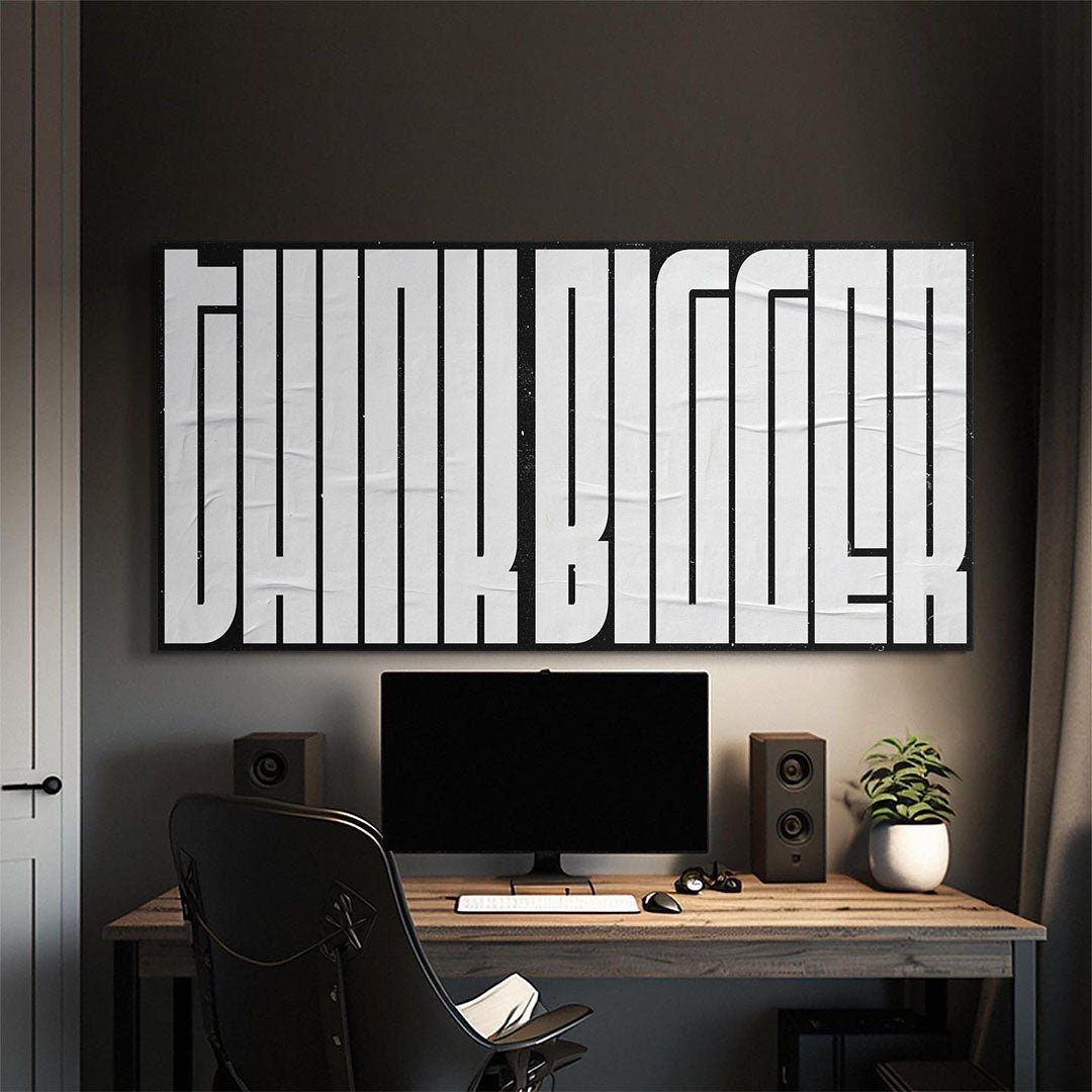 Think Bigger (White Maze) canvas art