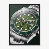 Time For Golf watch canvas in a black floating frame