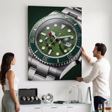 Time For Golf watch canvas held by a couple above a sideboard with a watch box