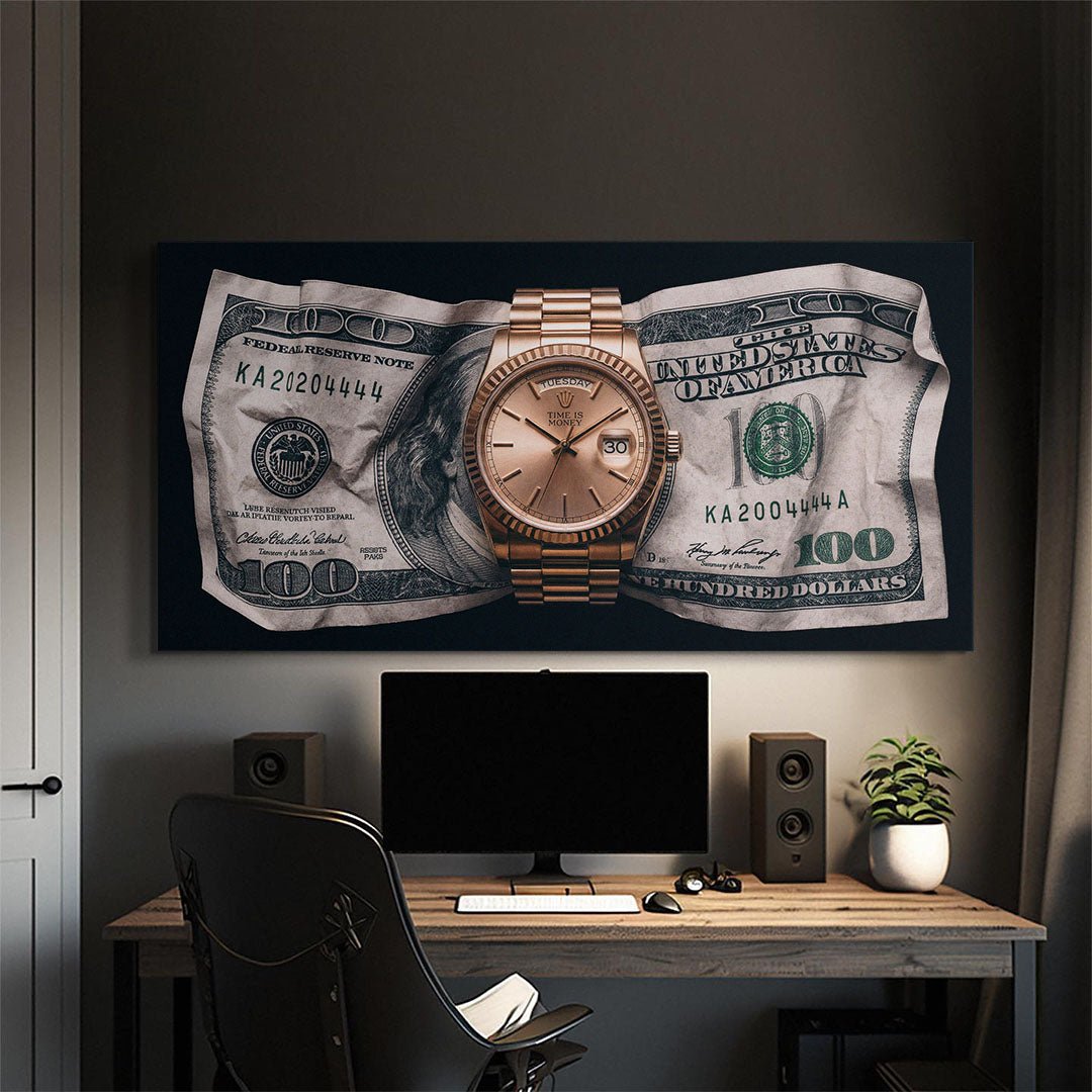 Time Is Money canvas wall art