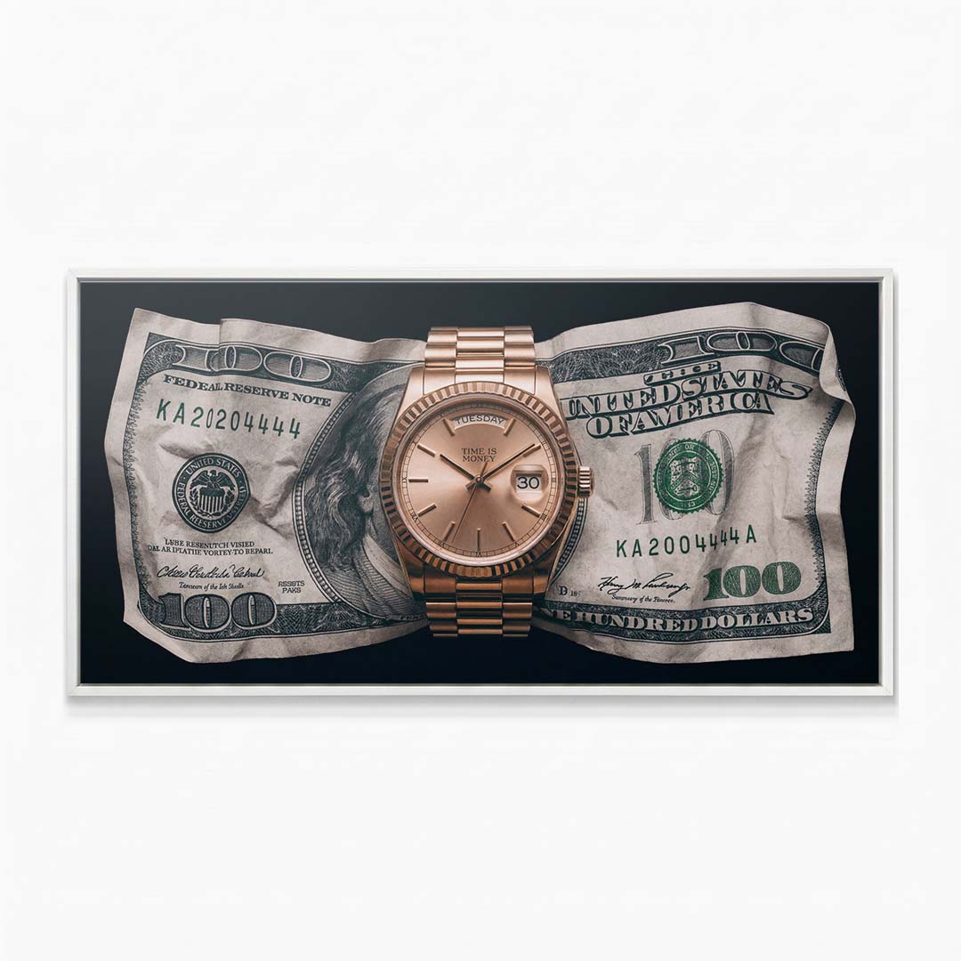 Time Is Money canvas wall art