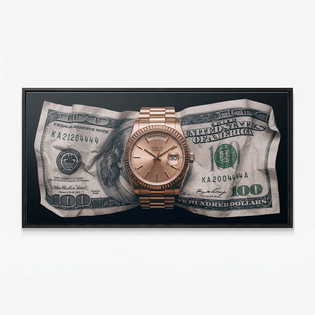 Time Is Money canvas wall art