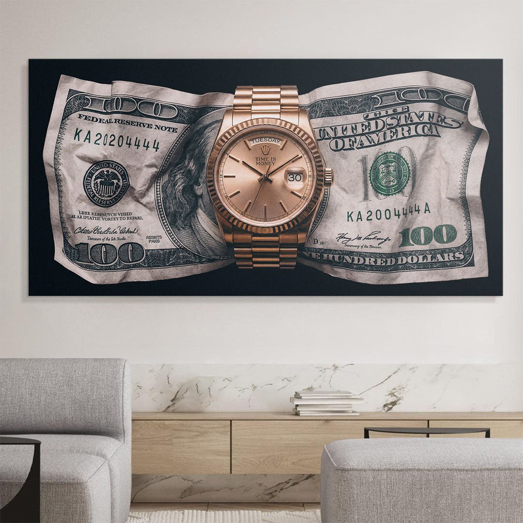 Time Is Money canvas wall art