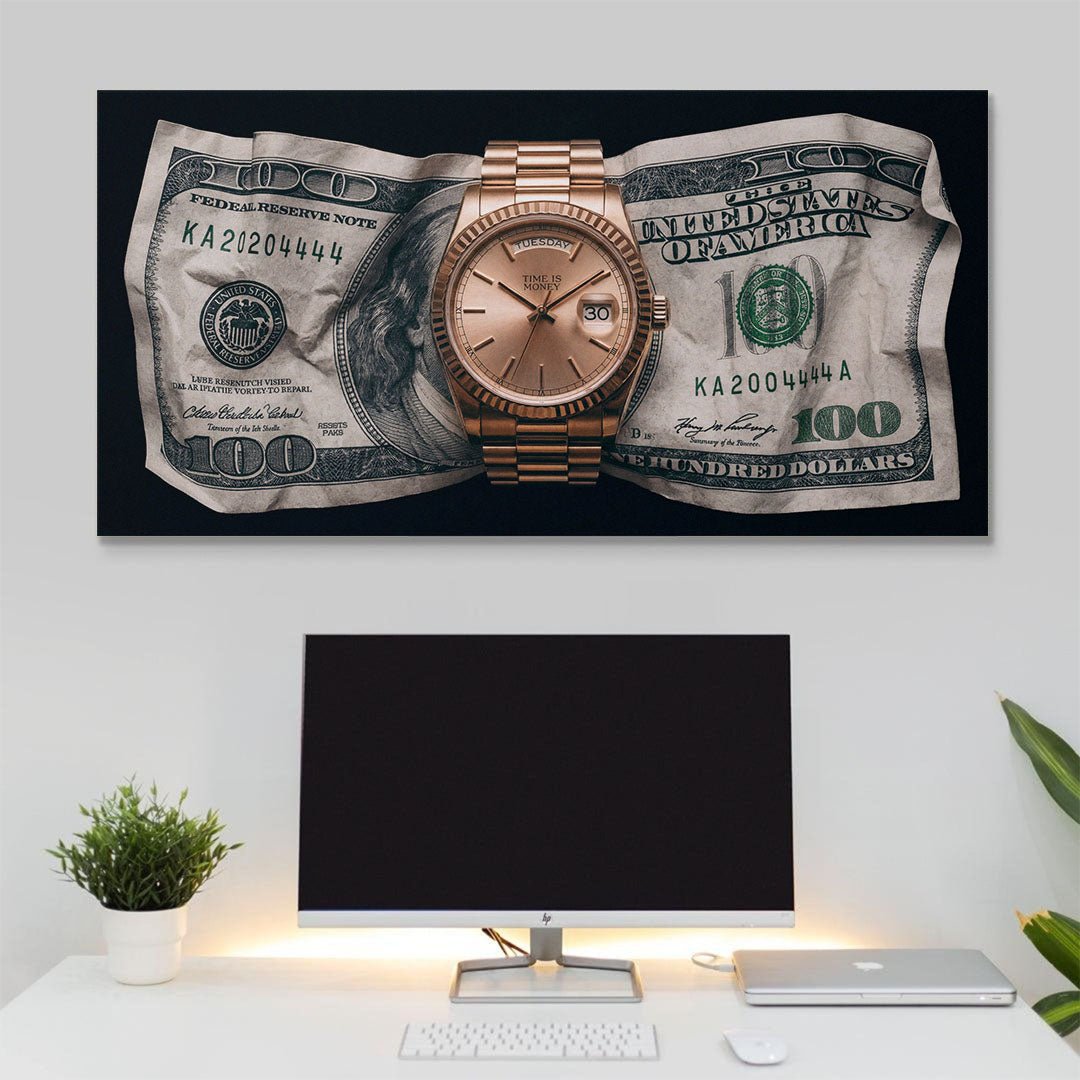 Time Is Money canvas wall art