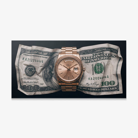 Time Is Money canvas wall art
