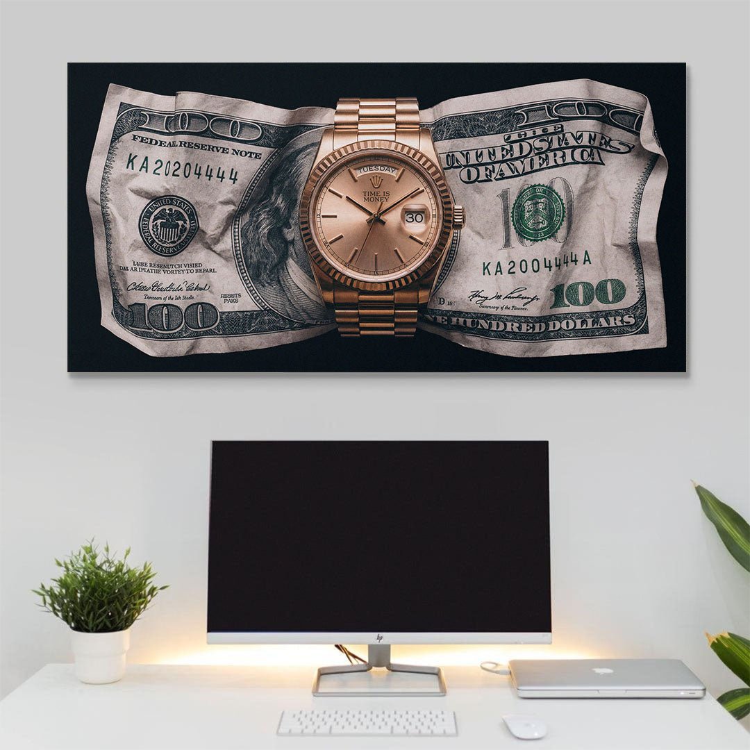 Time Is Money canvas wall art