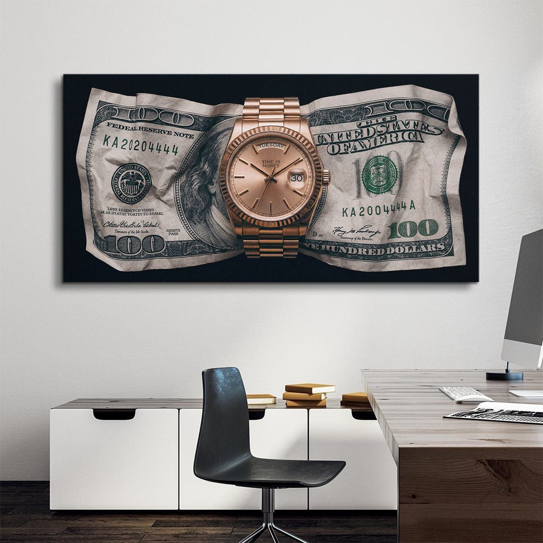 Time Is Money canvas wall art