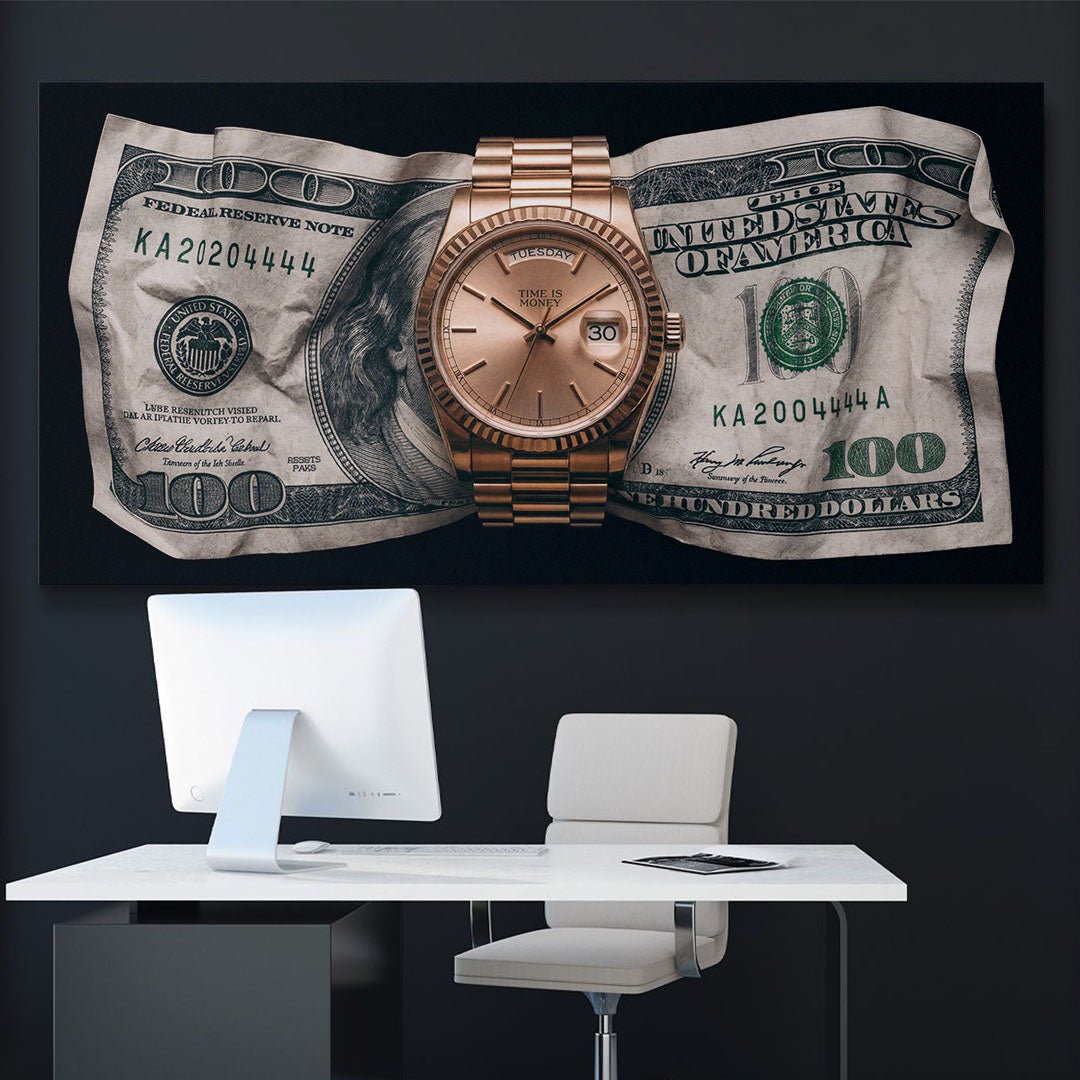 Time Is Money canvas wall art